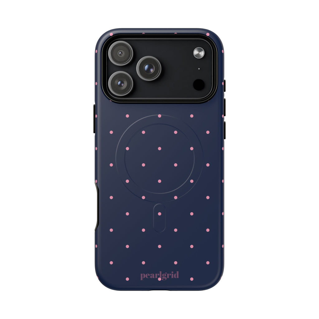 Dot Crush Navy | Magnetic iPhone Case
