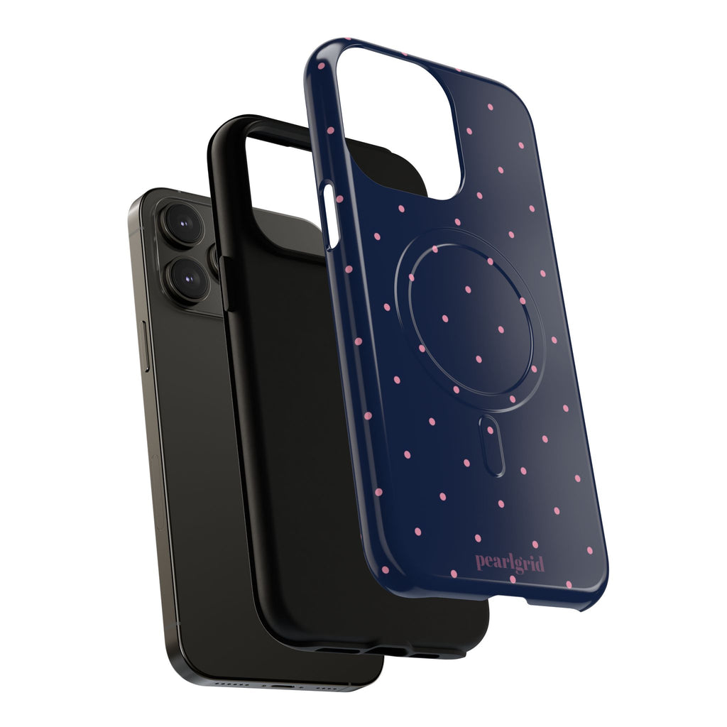 Dot Crush Navy | Magnetic iPhone Case