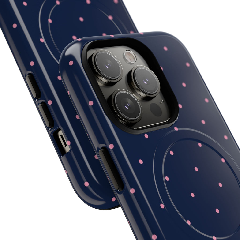 Dot Crush Navy | Magnetic iPhone Case