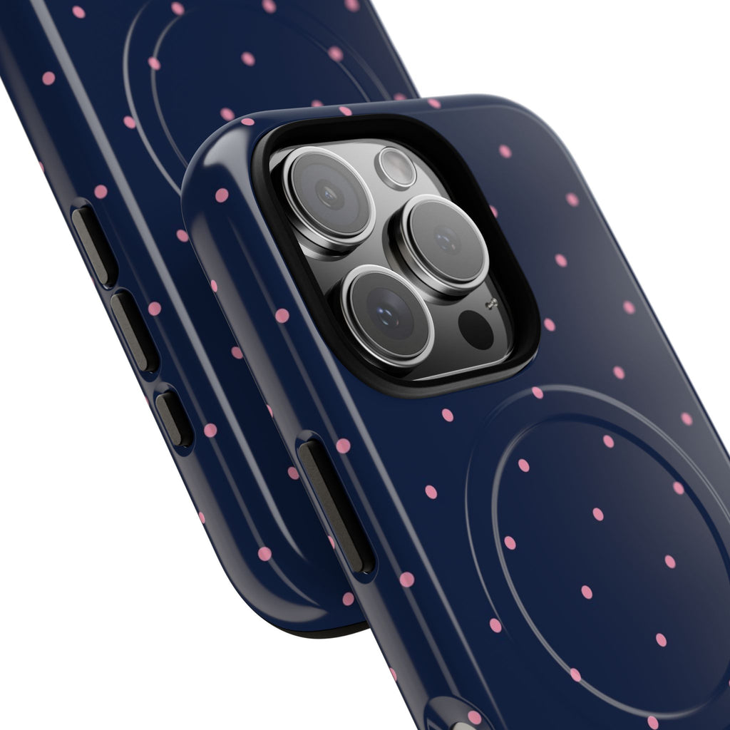Dot Crush Navy | Magnetic iPhone Case