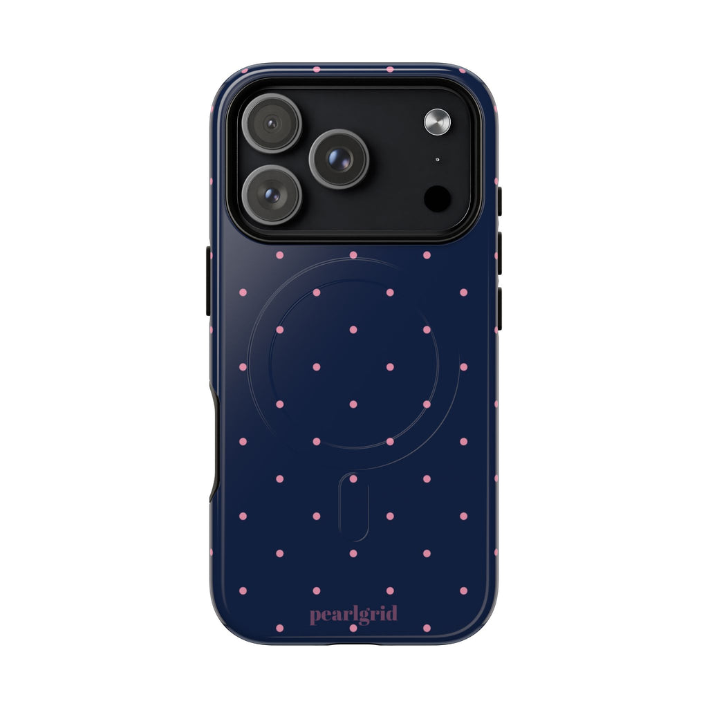 Dot Crush Navy | Magnetic iPhone Case