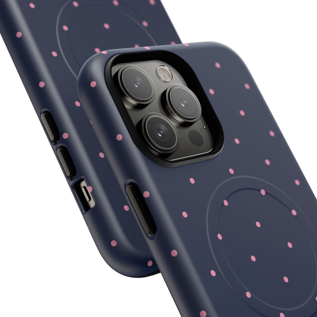 Dot Crush Navy | Magnetic iPhone Case