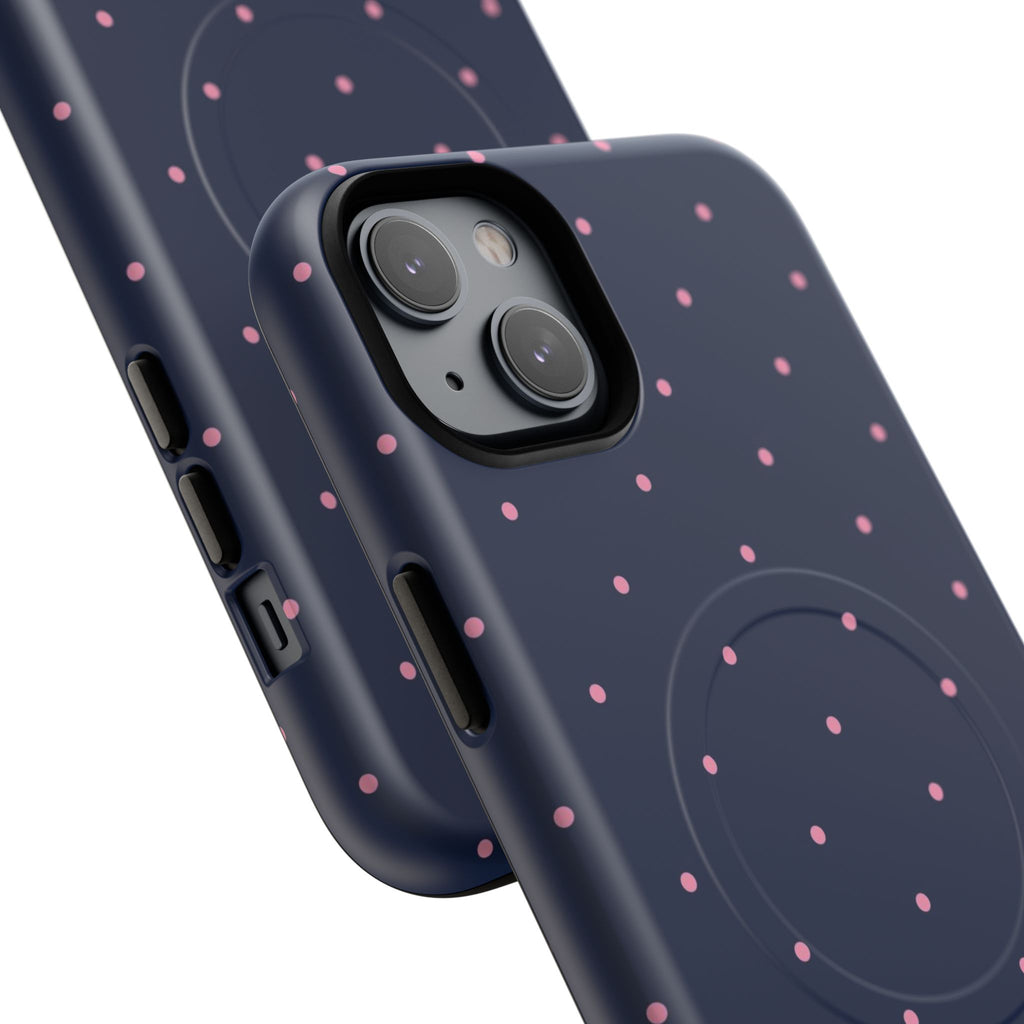 Dot Crush Navy | Magnetic iPhone Case