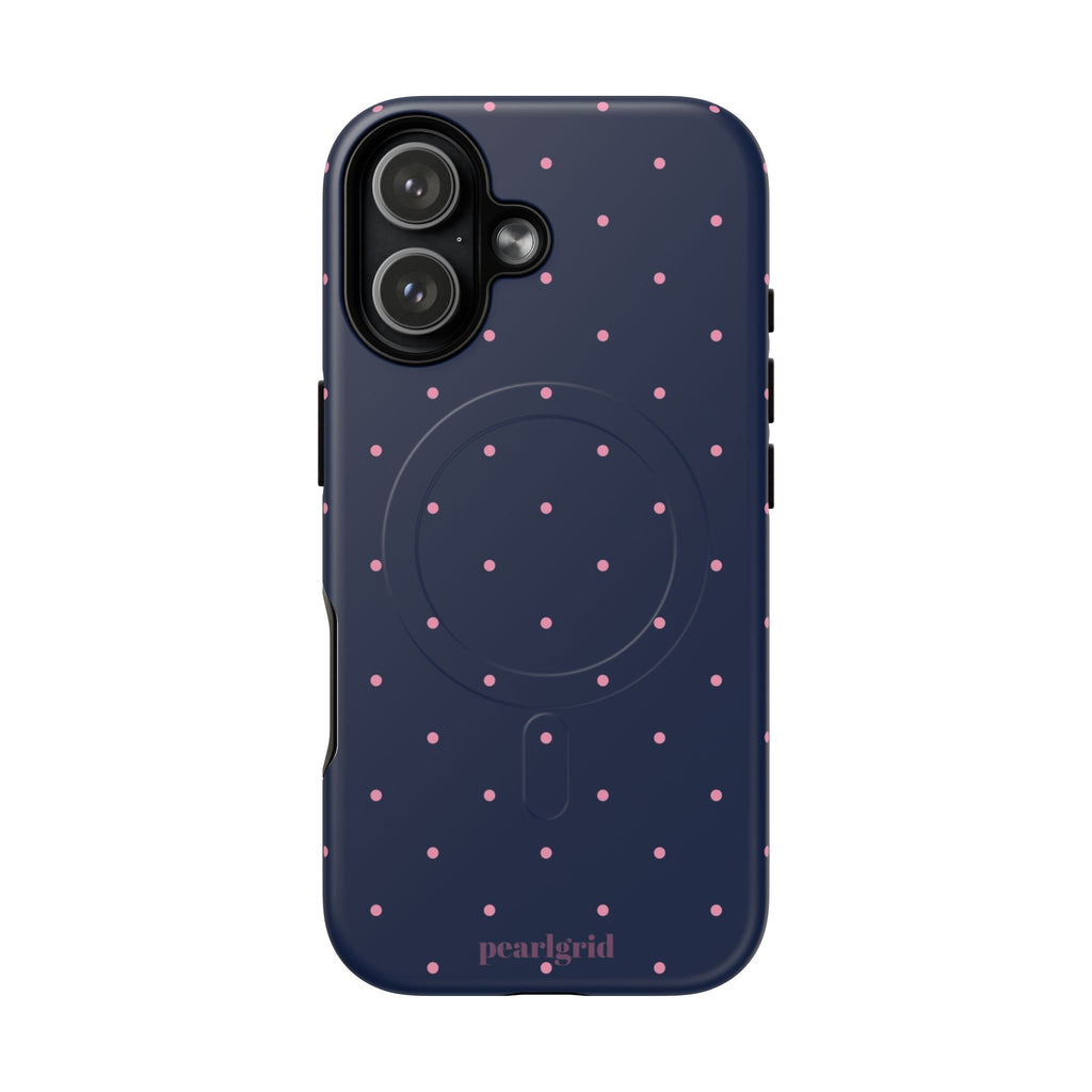Dot Crush Navy | Magnetic iPhone Case