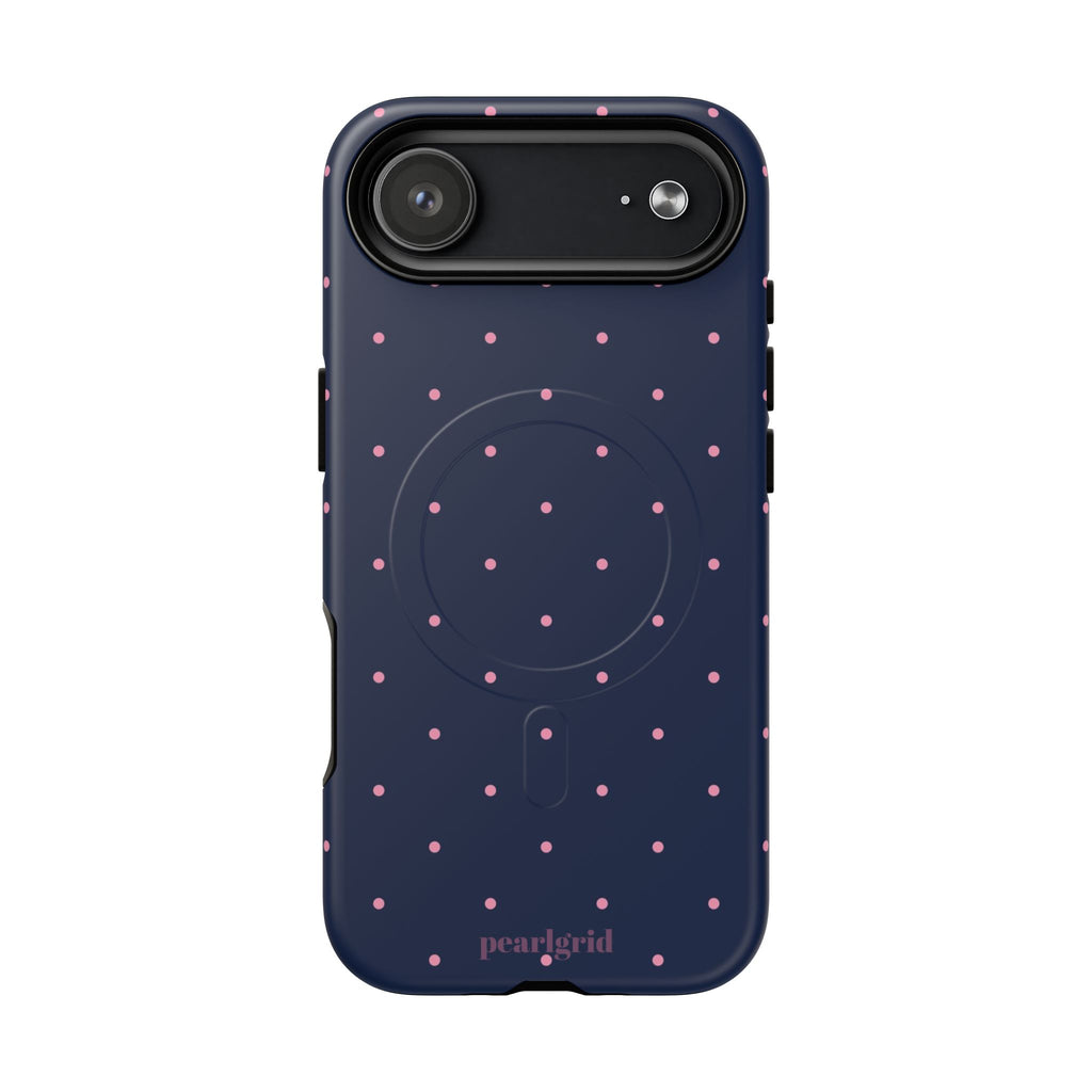 Dot Crush Navy | Magnetic iPhone Case