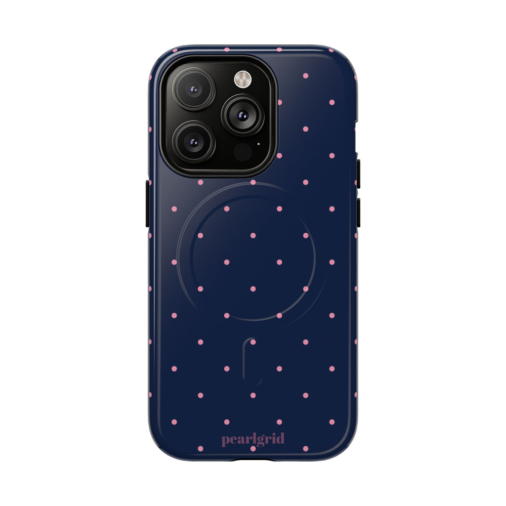 Dot Crush Navy | Magnetic iPhone Case