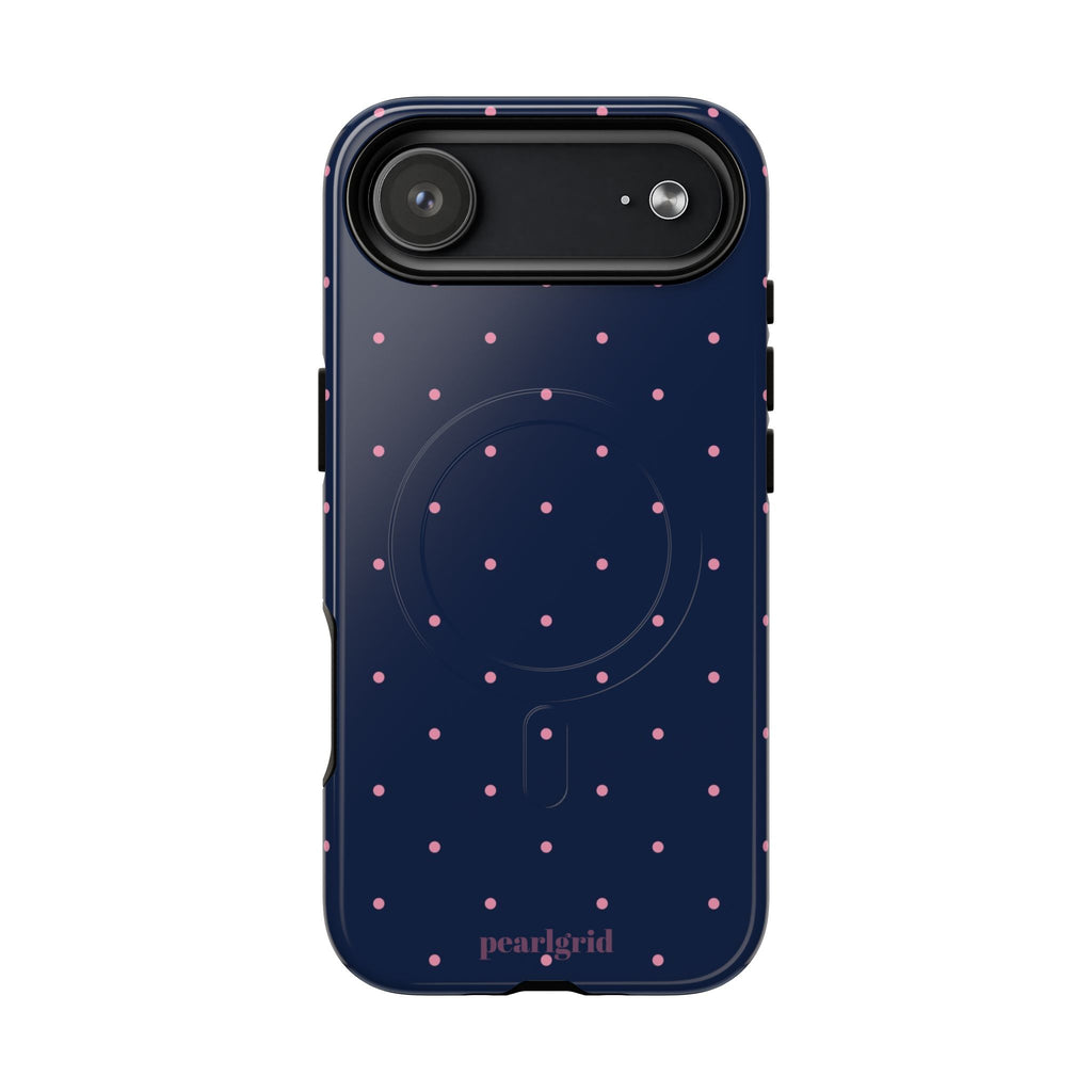 Dot Crush Navy | Magnetic iPhone Case
