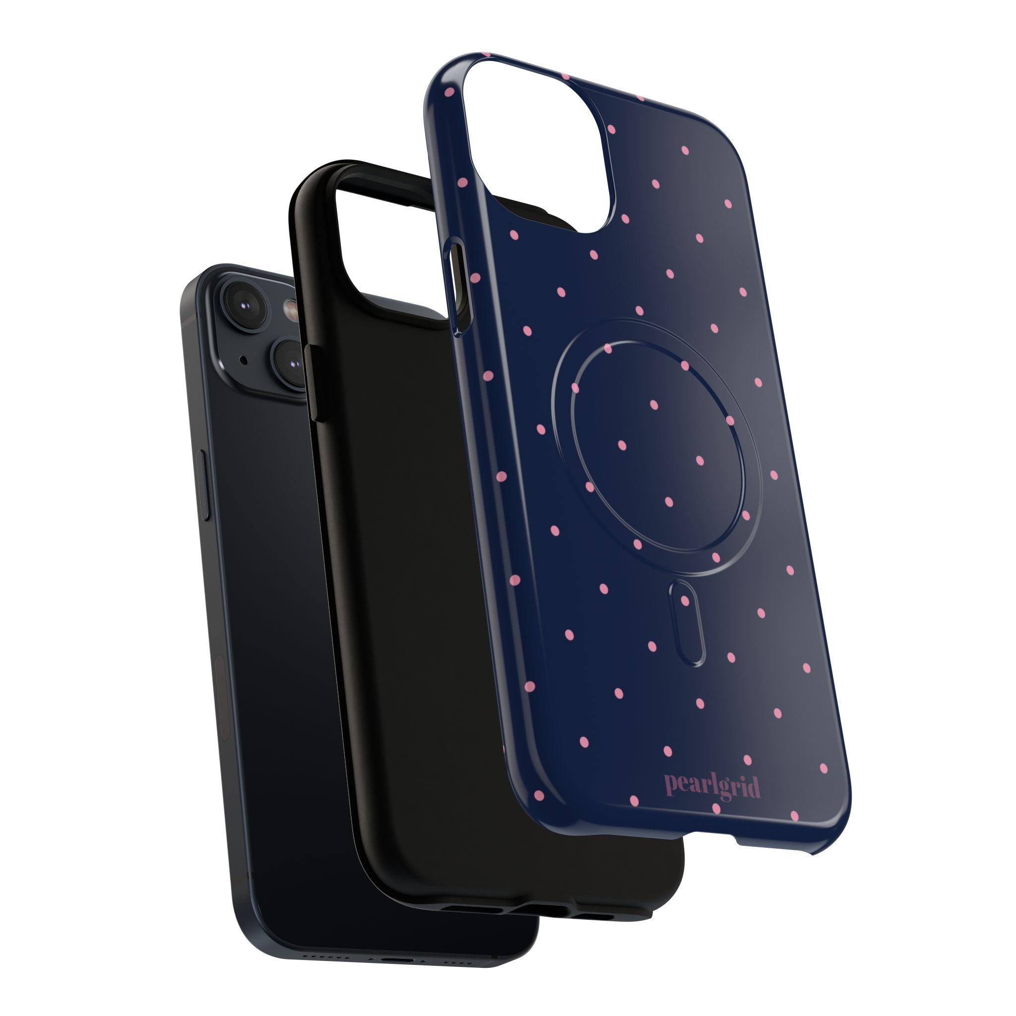 Dot Crush Navy | Magnetic iPhone Case