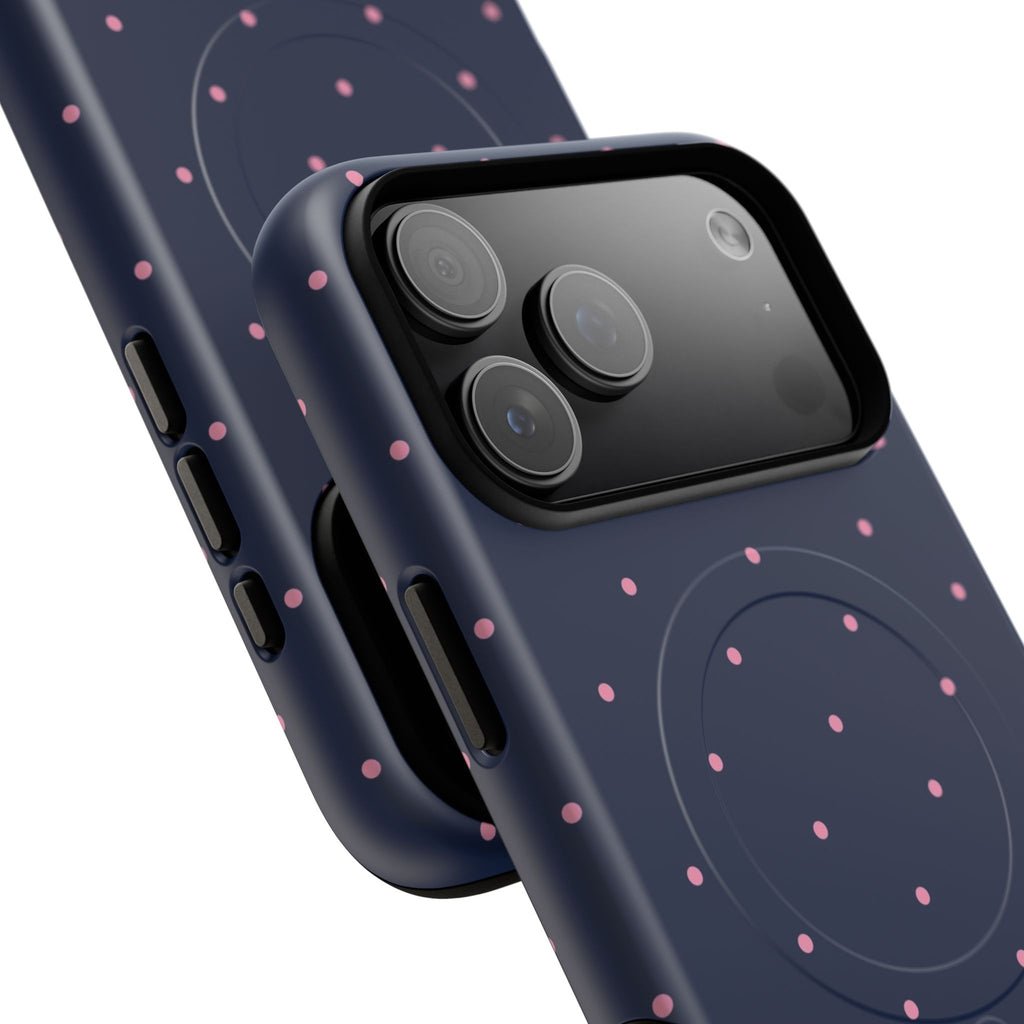 Dot Crush Navy | Magnetic iPhone Case