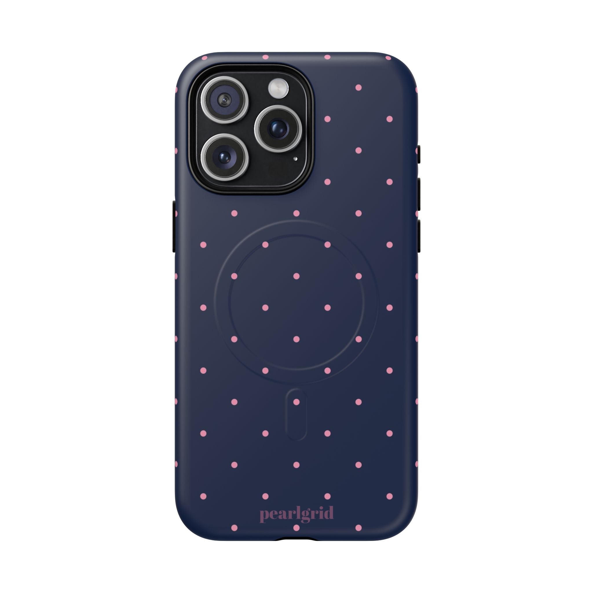 Dot Crush Navy | Magnetic iPhone Case