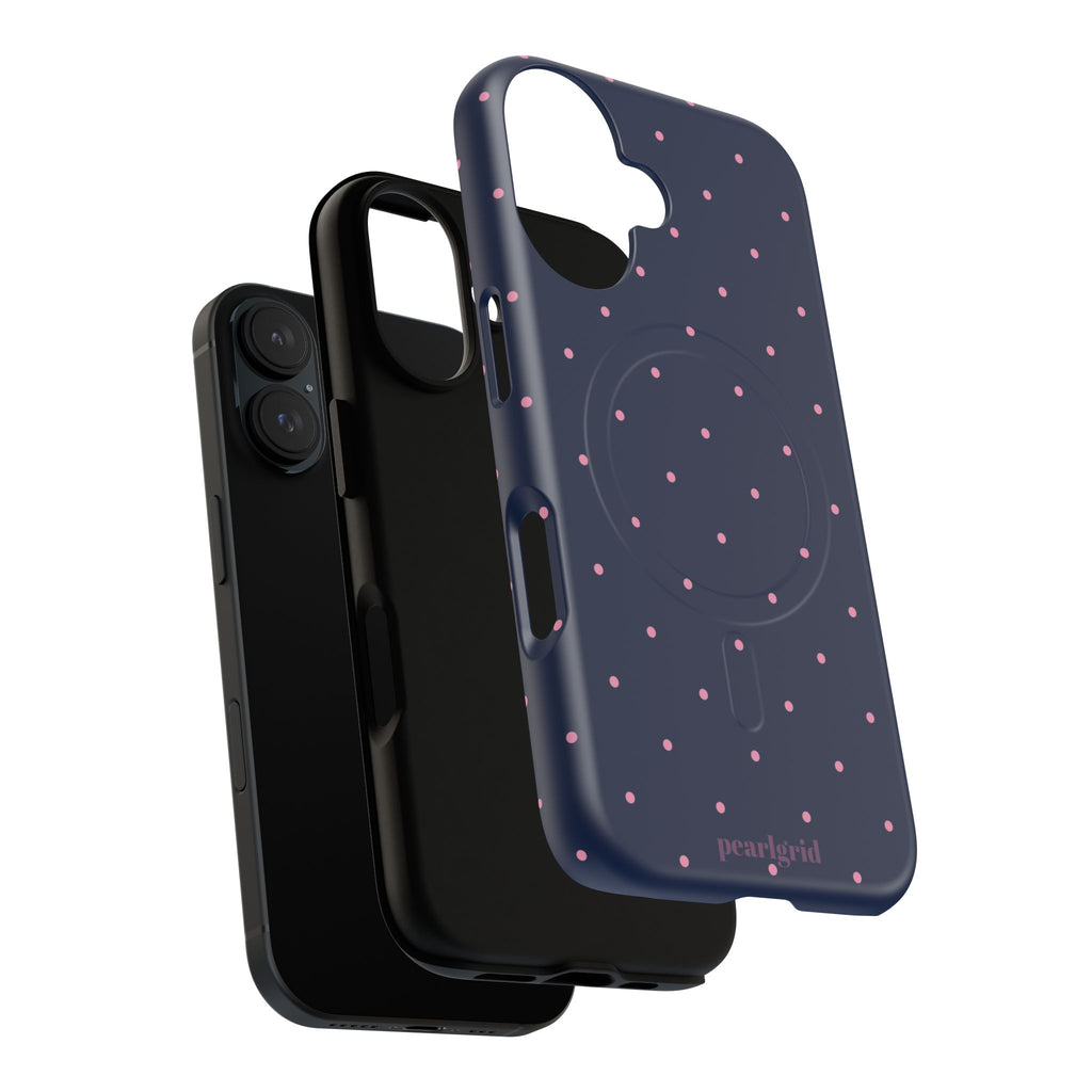 Dot Crush Navy | Magnetic iPhone Case