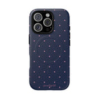 Dot Crush Navy | Magnetic iPhone Case