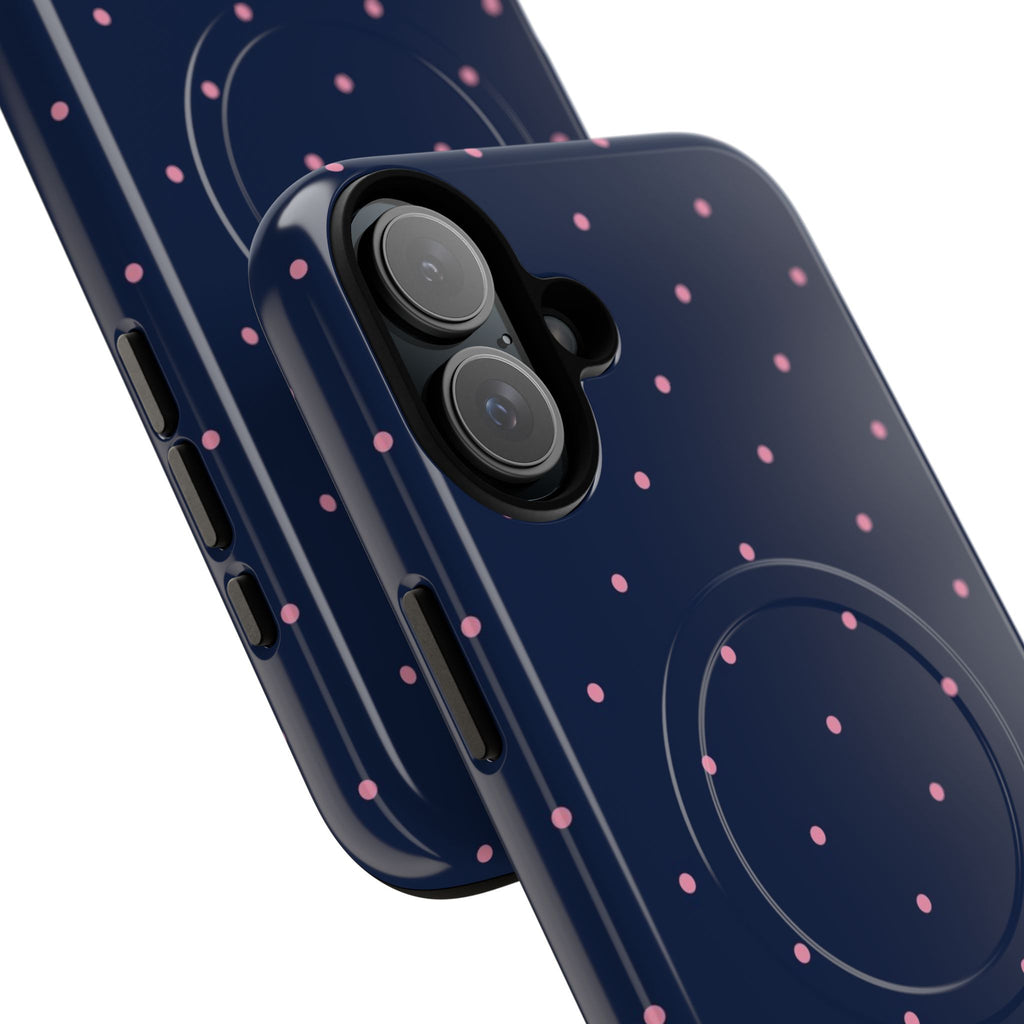 Dot Crush Navy | Magnetic iPhone Case