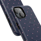 Dot Crush Navy | Magnetic iPhone Case