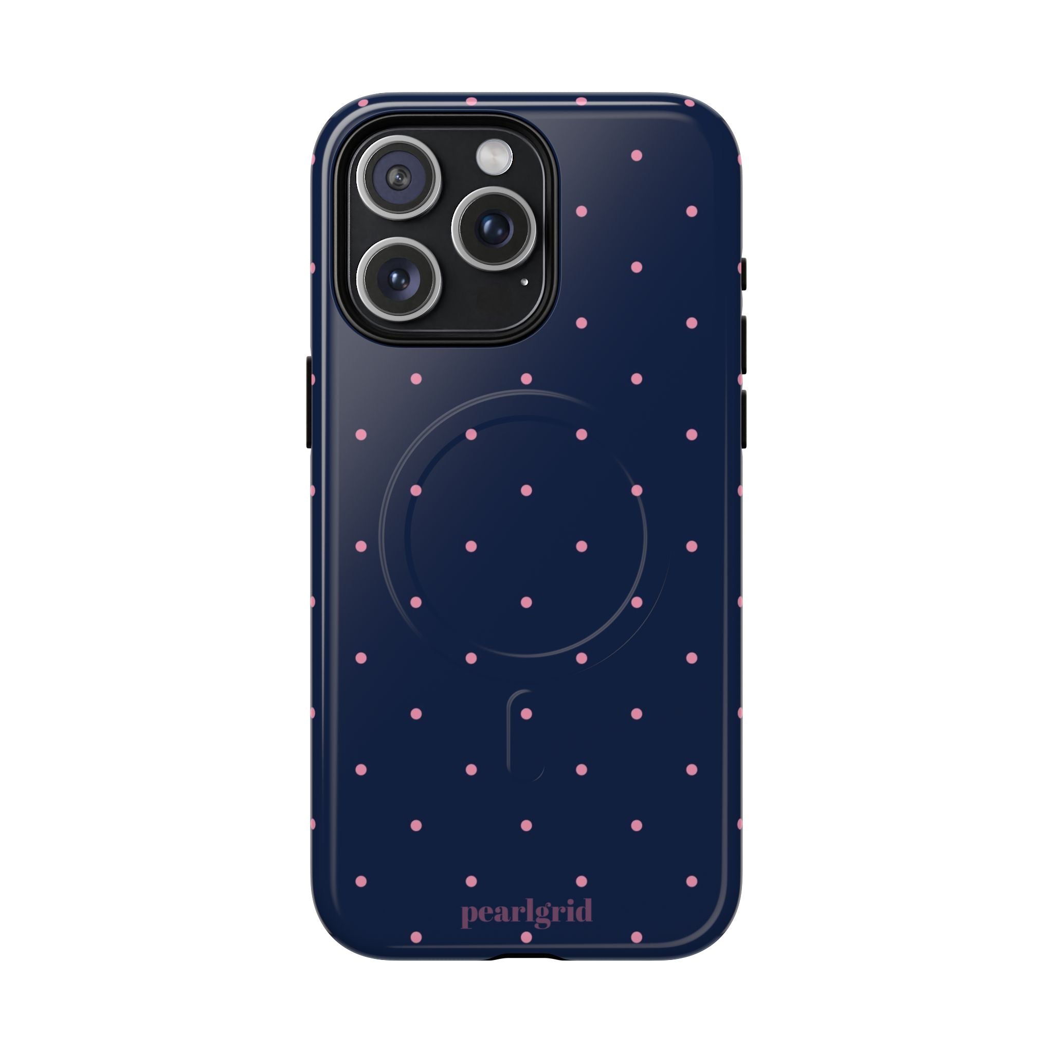 Dot Crush Navy | Magnetic iPhone Case