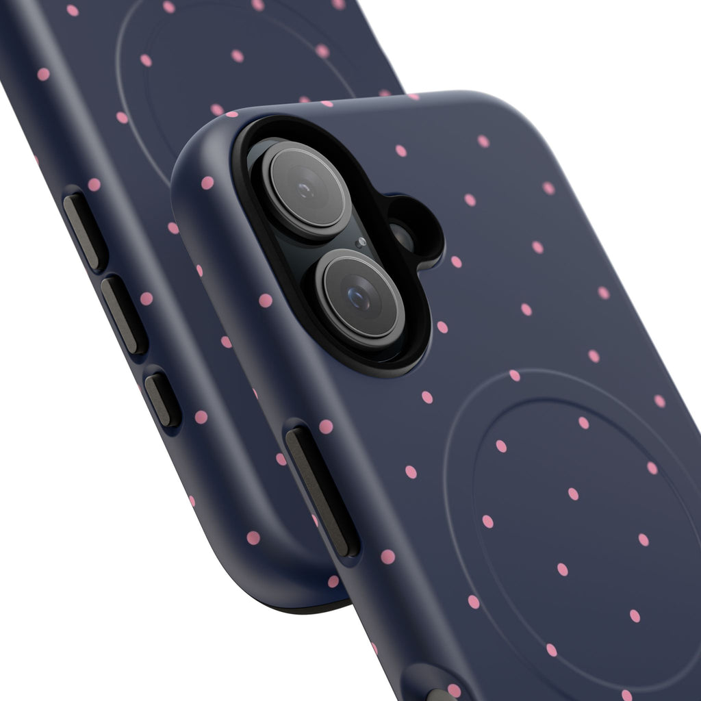 Dot Crush Navy | Magnetic iPhone Case