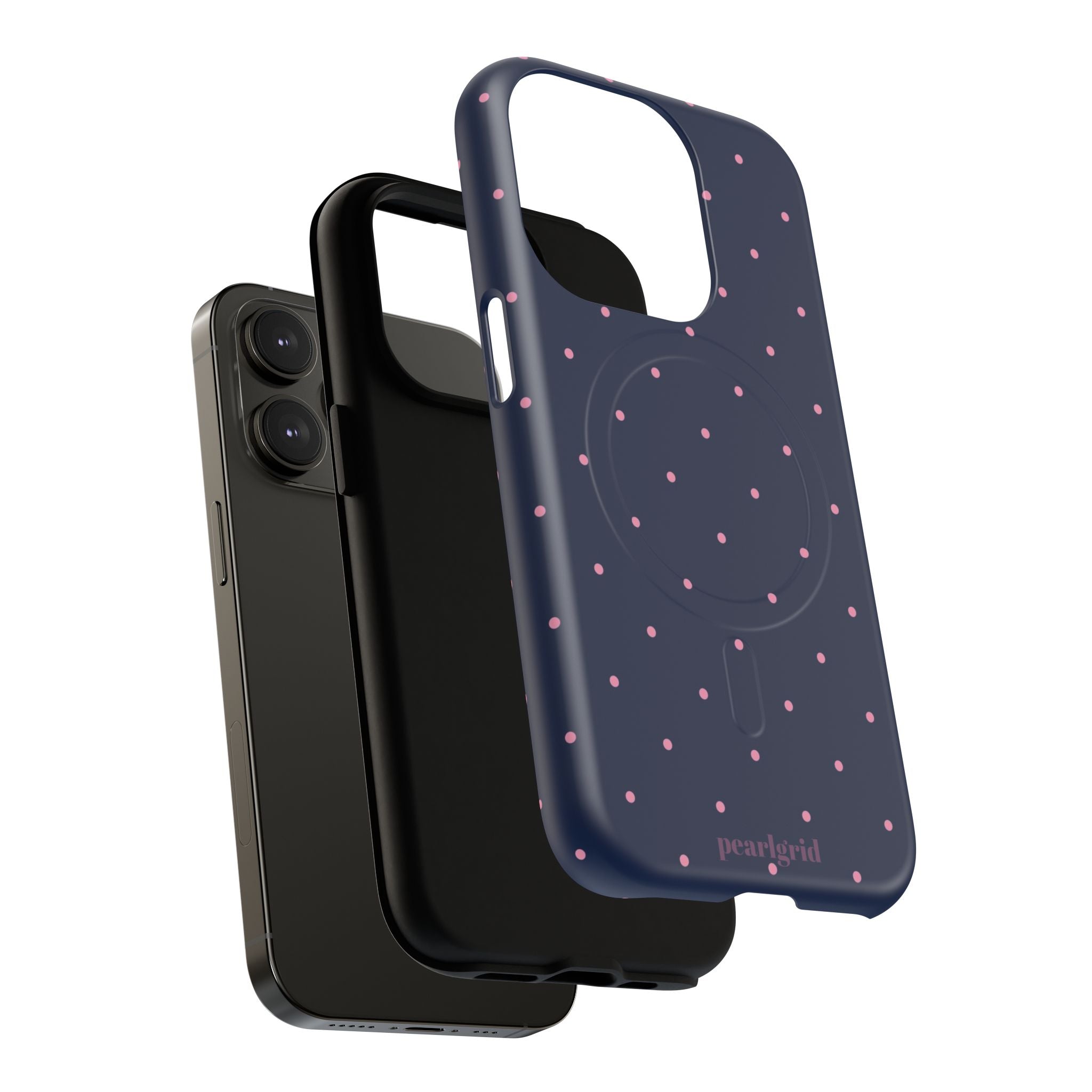 Dot Crush Navy | Magnetic iPhone Case