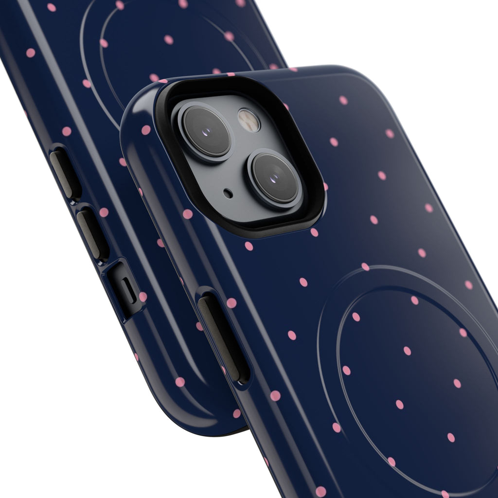 Dot Crush Navy | Magnetic iPhone Case