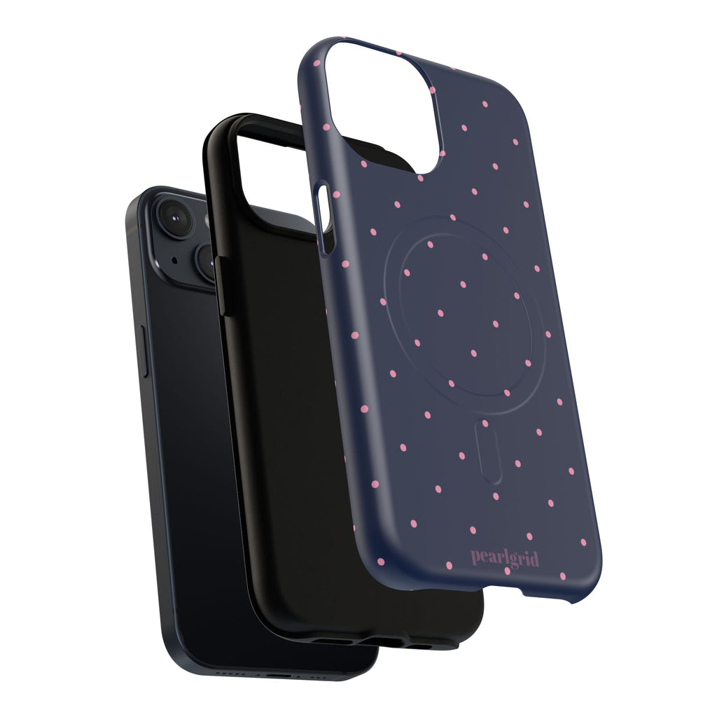 Dot Crush Navy | Magnetic iPhone Case