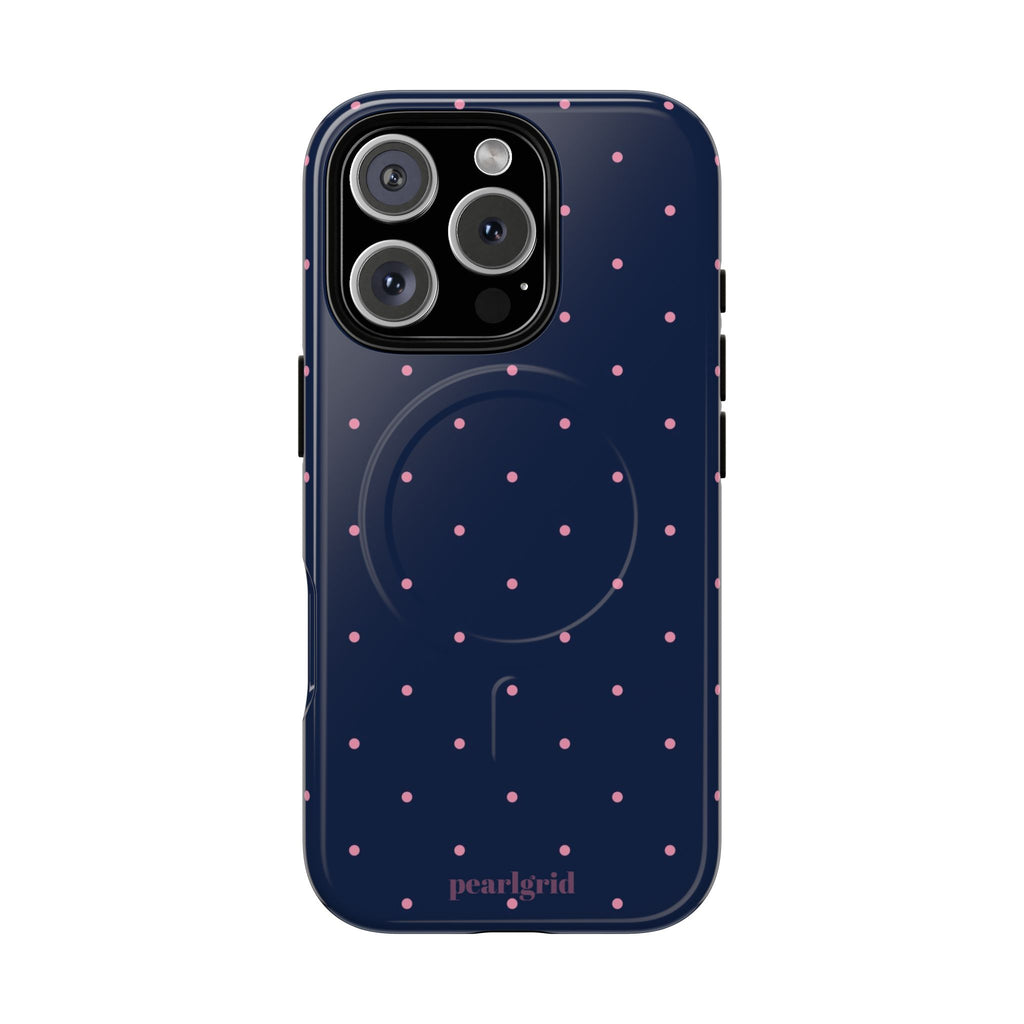 Dot Crush Navy | Magnetic iPhone Case