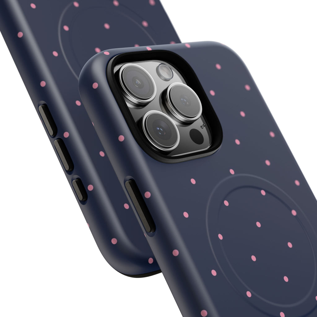 Dot Crush Navy | Magnetic iPhone Case