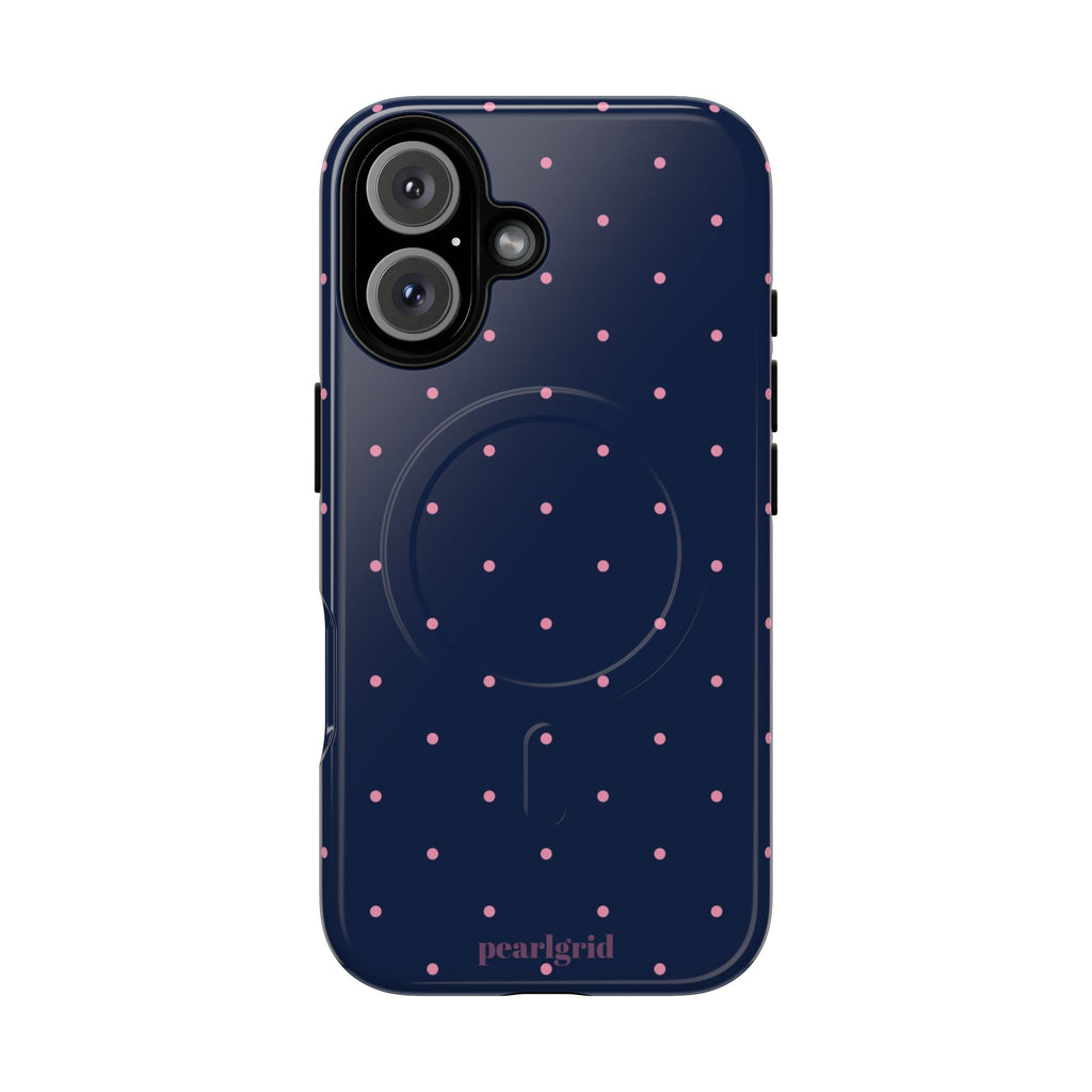 Dot Crush Navy | Magnetic iPhone Case