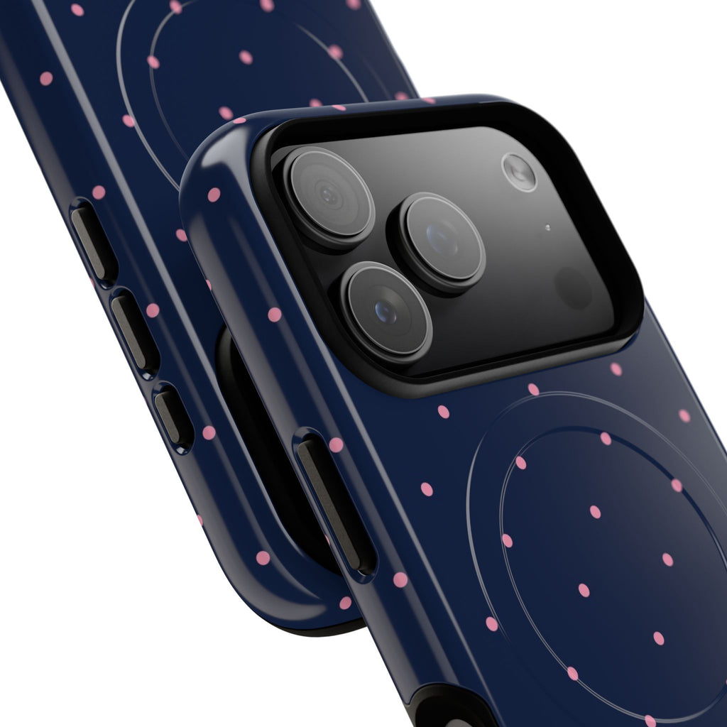 Dot Crush Navy | Magnetic iPhone Case
