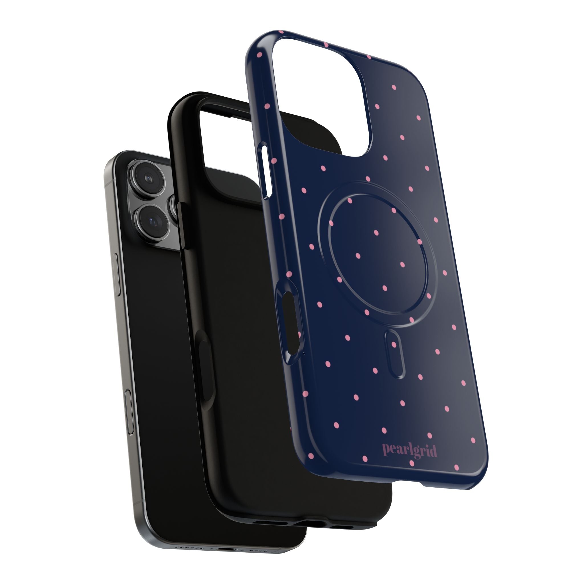 Dot Crush Navy | Magnetic iPhone Case