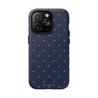Dot Crush Navy | Magnetic iPhone Case