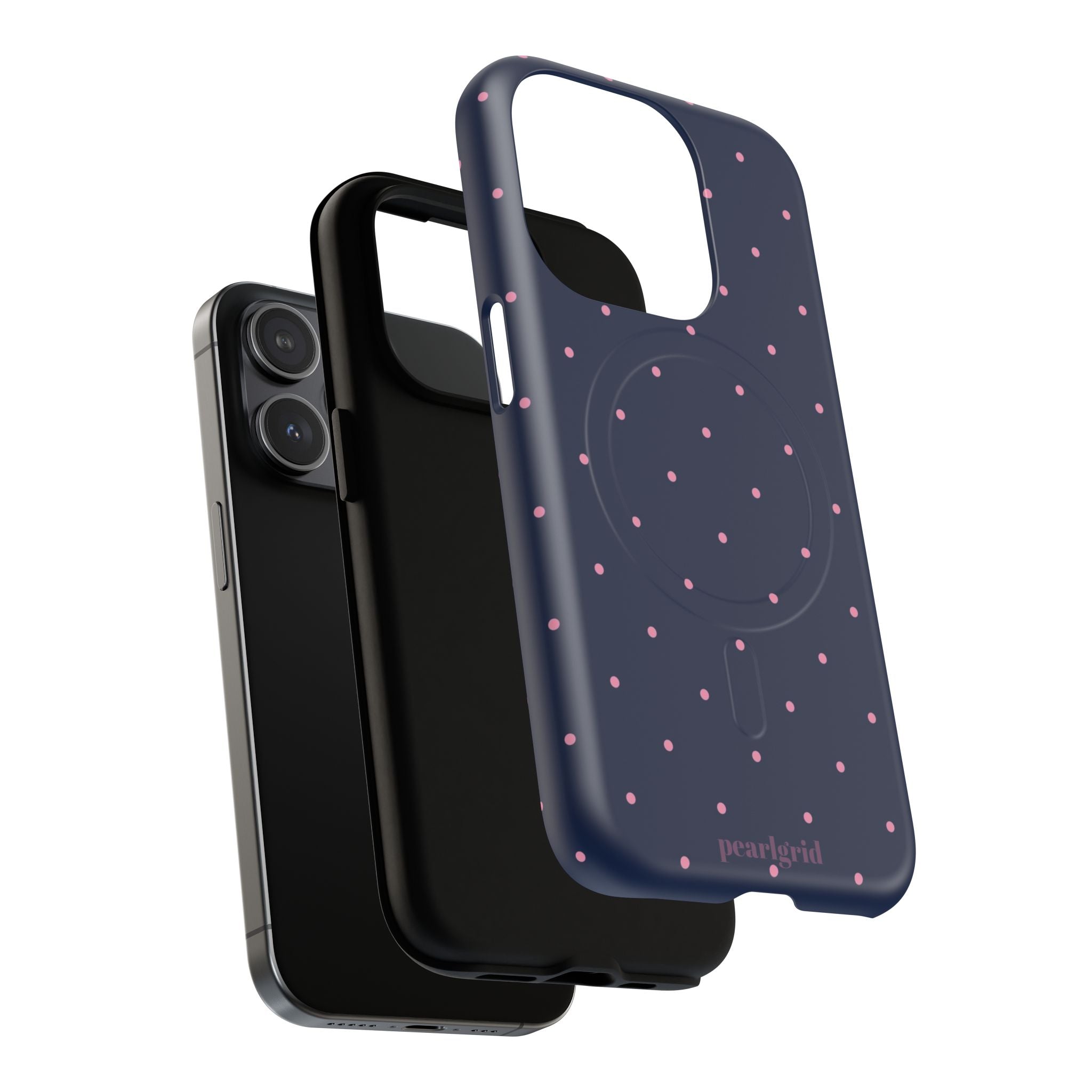 Dot Crush Navy | Magnetic iPhone Case
