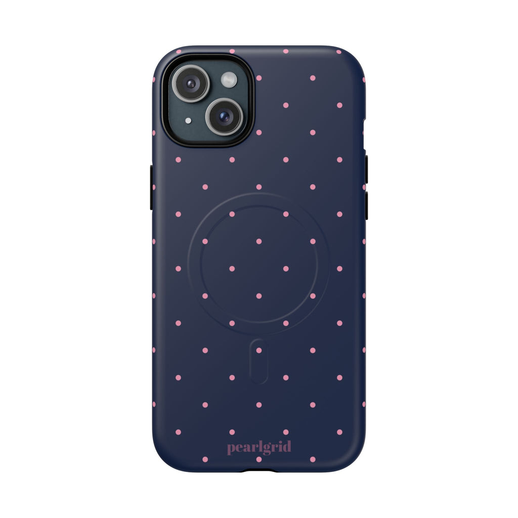 Dot Crush Navy | Magnetic iPhone Case