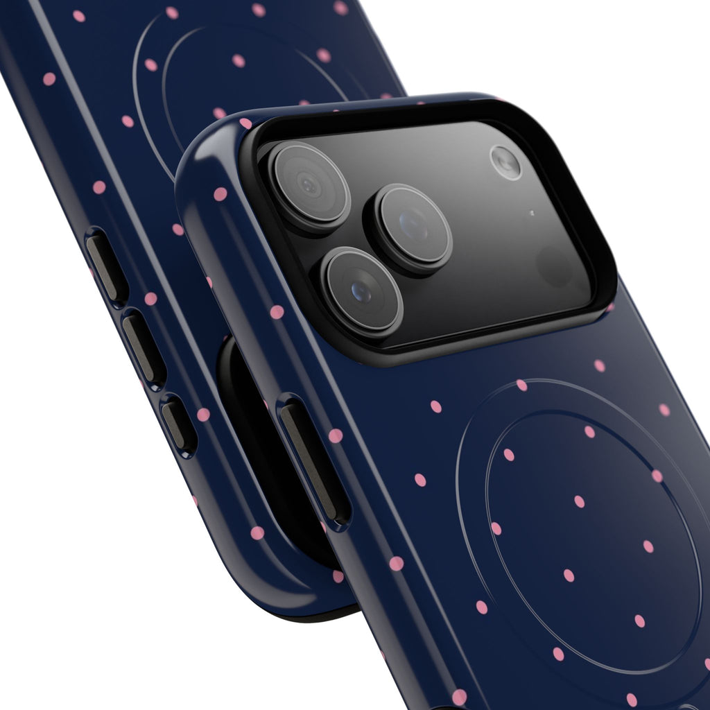 Dot Crush Navy | Magnetic iPhone Case