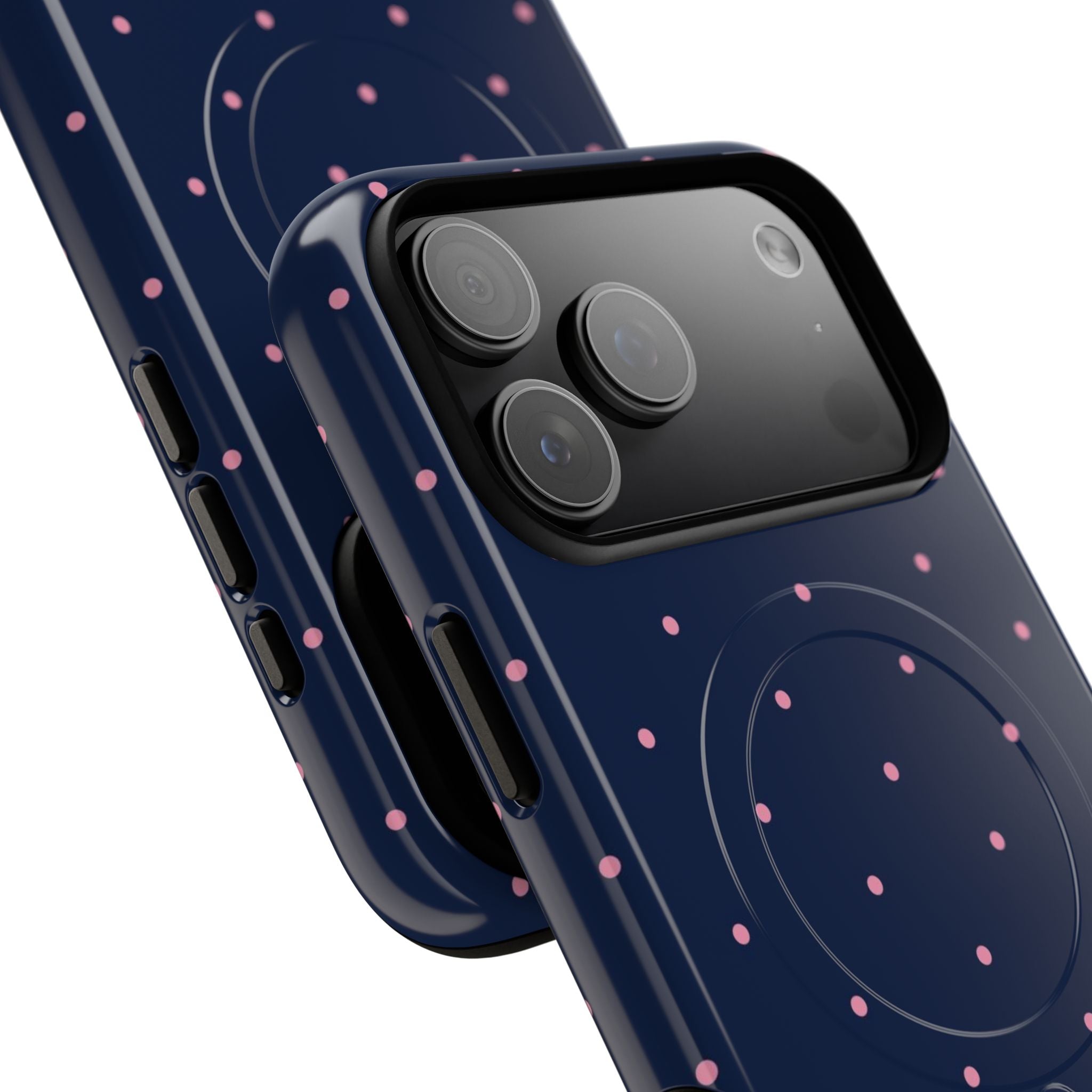 Dot Crush Navy | Magnetic iPhone Case