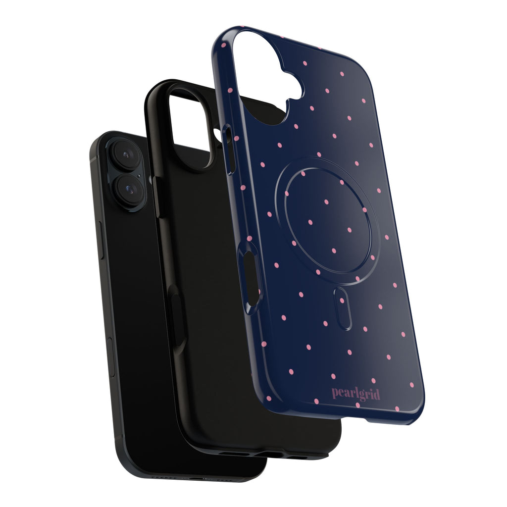 Dot Crush Navy | Magnetic iPhone Case