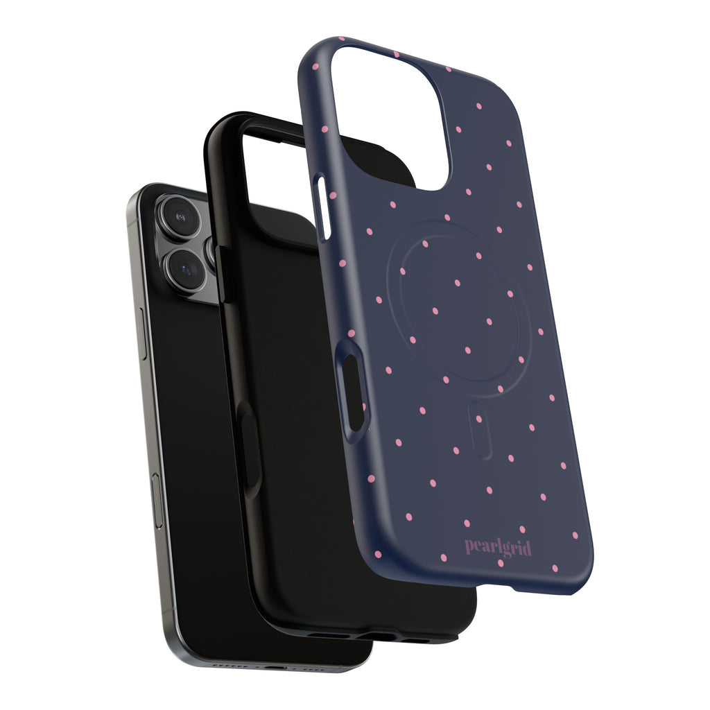 Dot Crush Navy | Magnetic iPhone Case