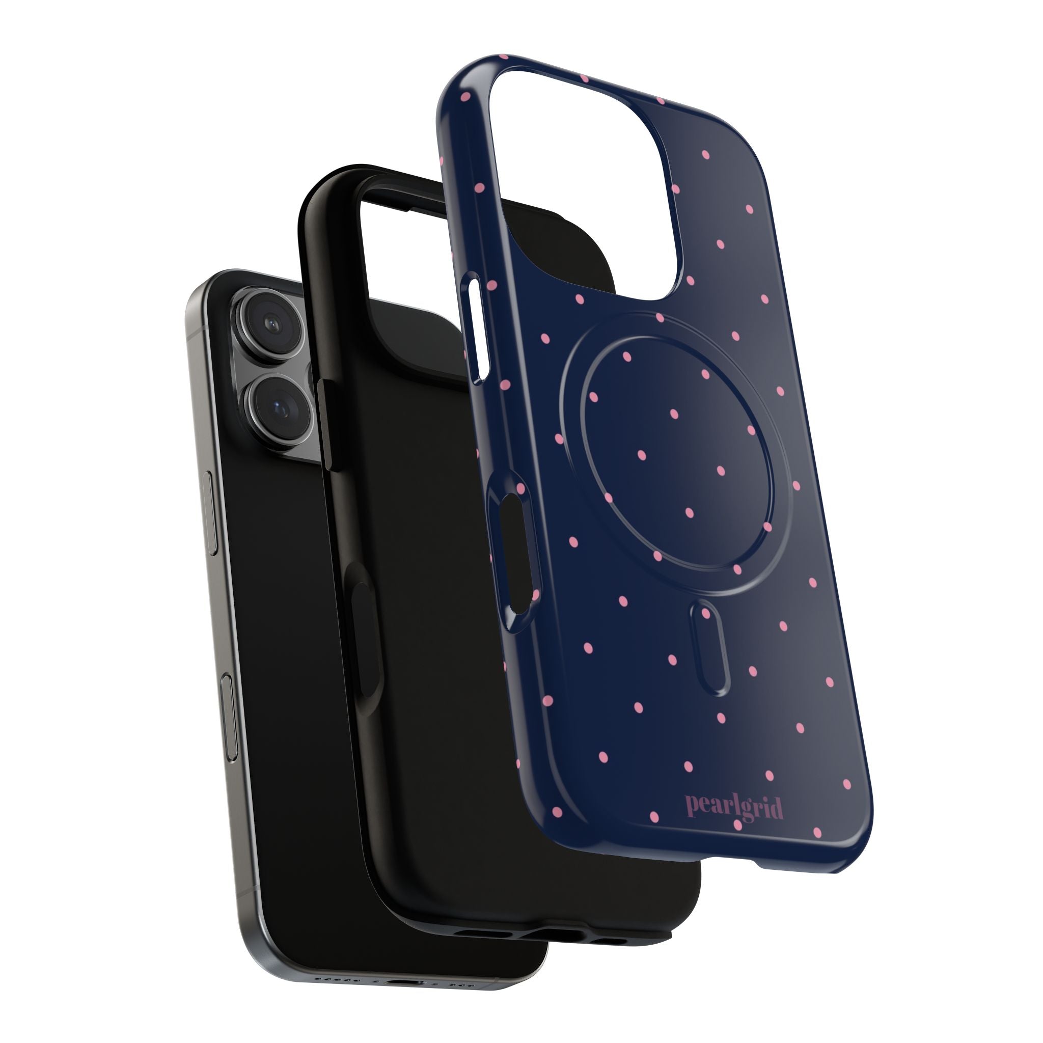 Dot Crush Navy | Magnetic iPhone Case