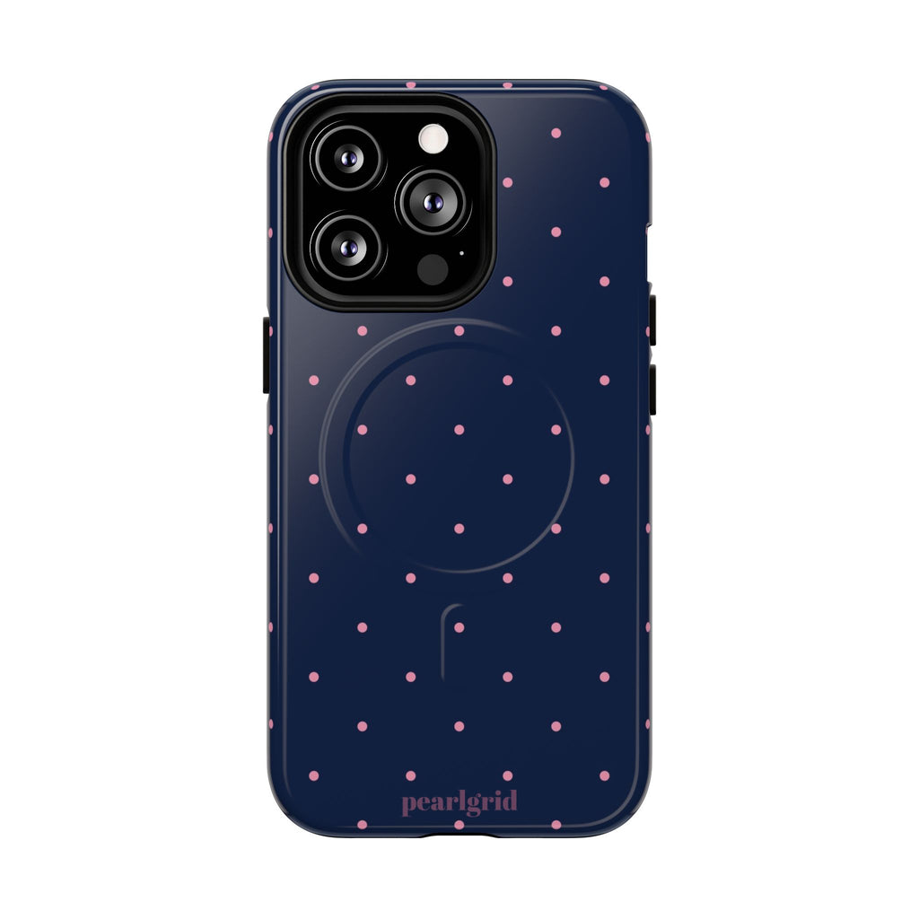Dot Crush Navy | Magnetic iPhone Case