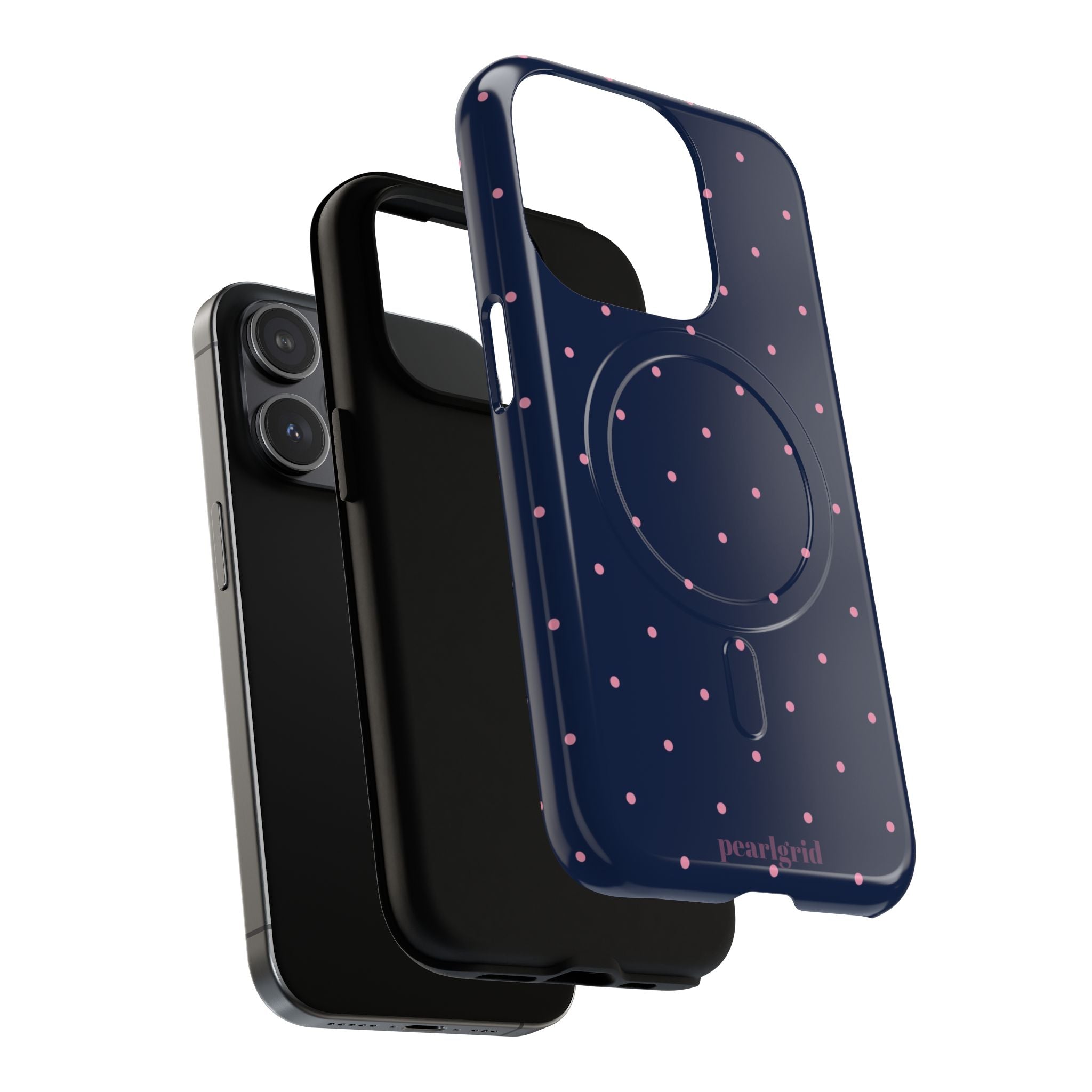 Dot Crush Navy | Magnetic iPhone Case