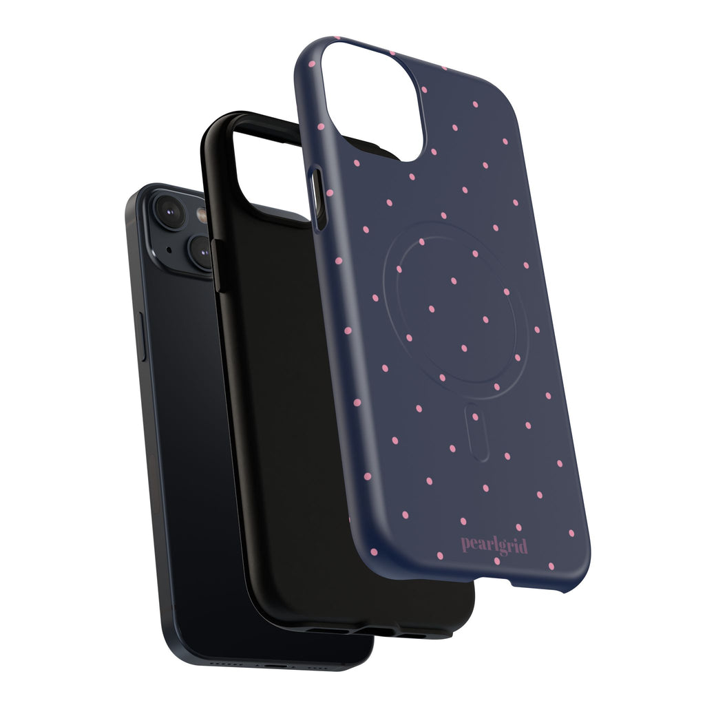 Dot Crush Navy | Magnetic iPhone Case
