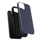 Dot Crush Navy | Magnetic iPhone Case