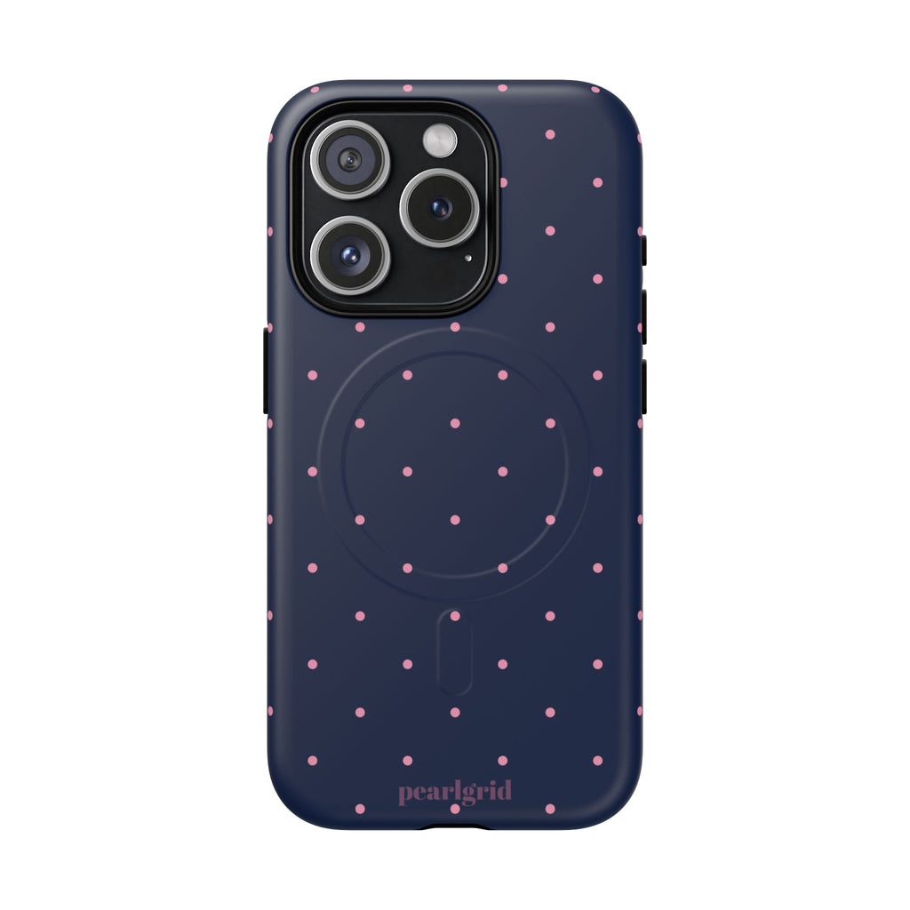 Dot Crush Navy | Magnetic iPhone Case