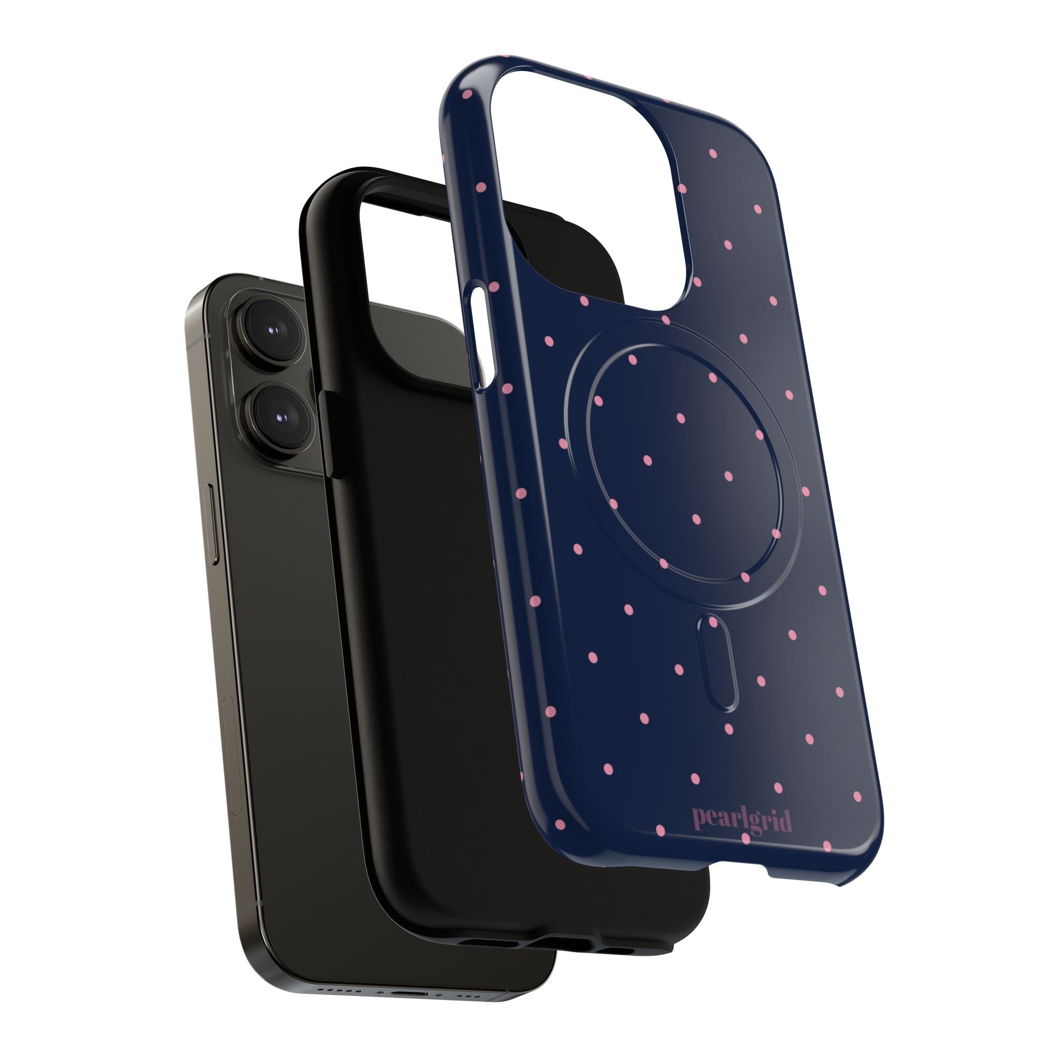 Dot Crush Navy | Magnetic iPhone Case
