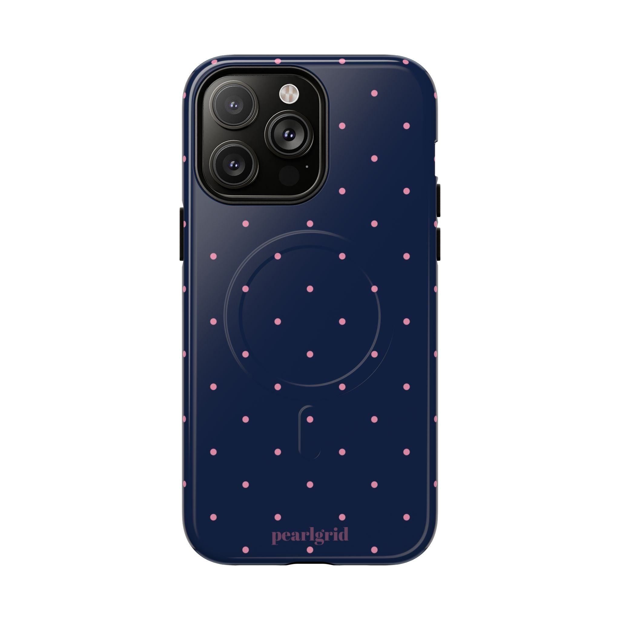 Dot Crush Navy | Magnetic iPhone Case
