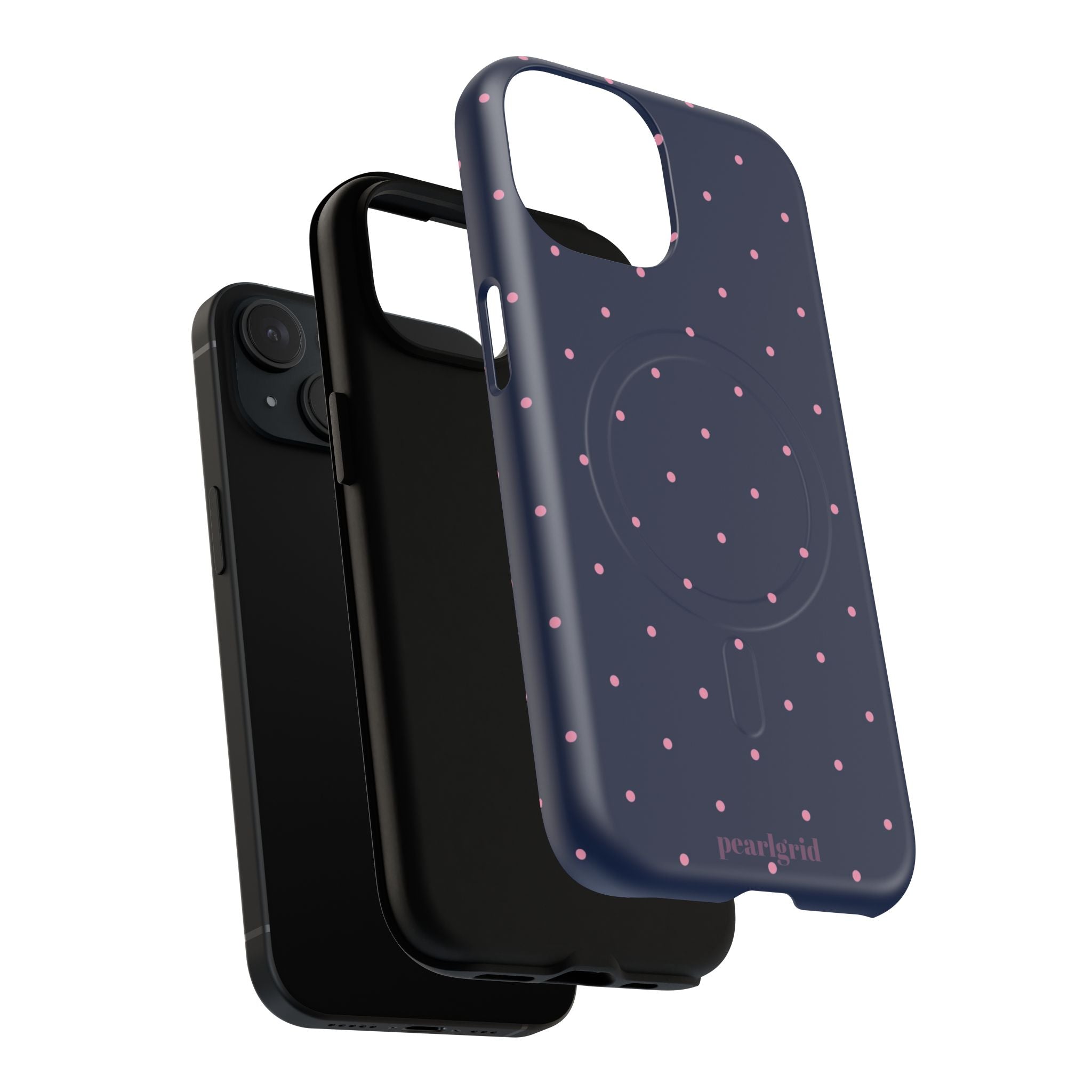 Dot Crush Navy | Magnetic iPhone Case