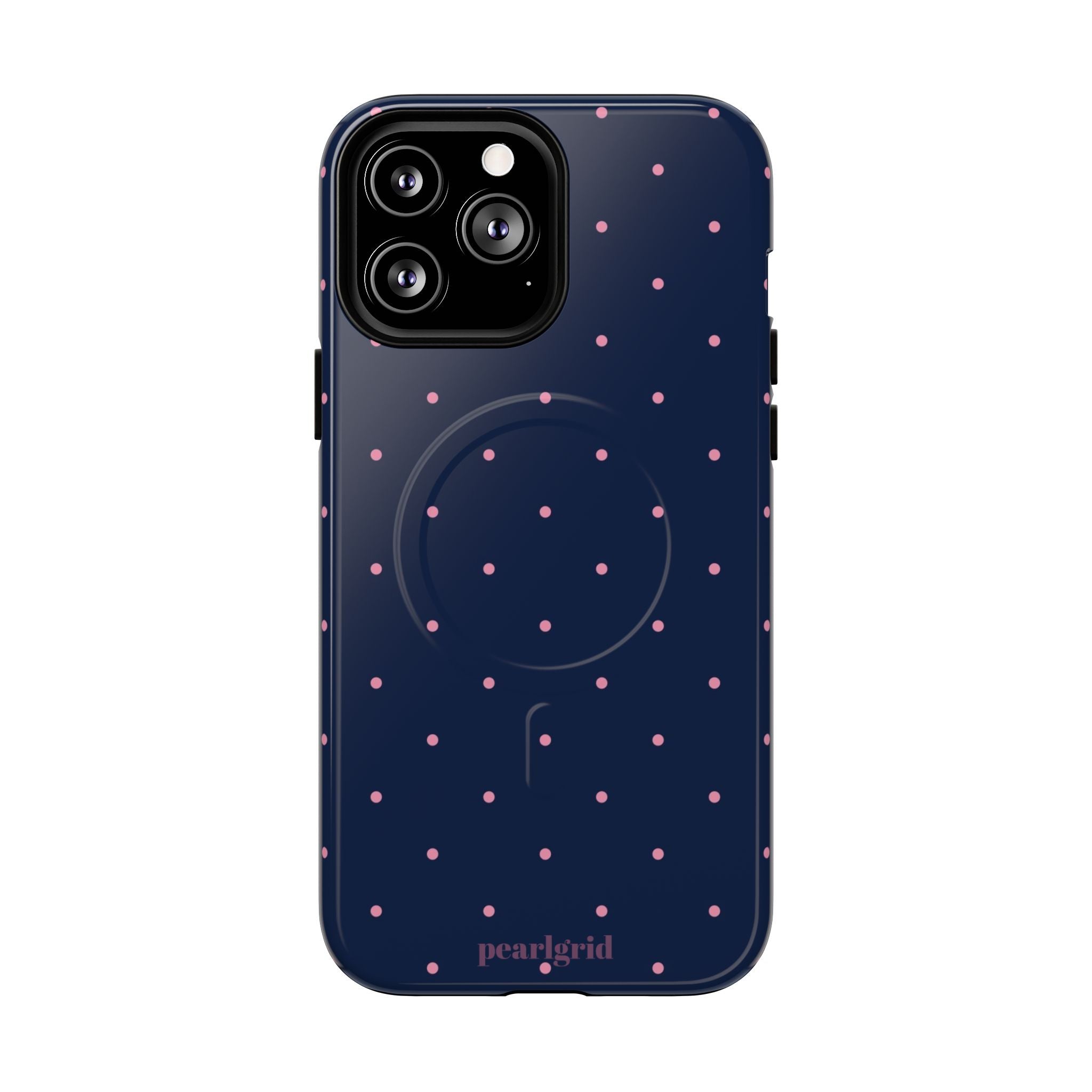 Dot Crush Navy | Magnetic iPhone Case