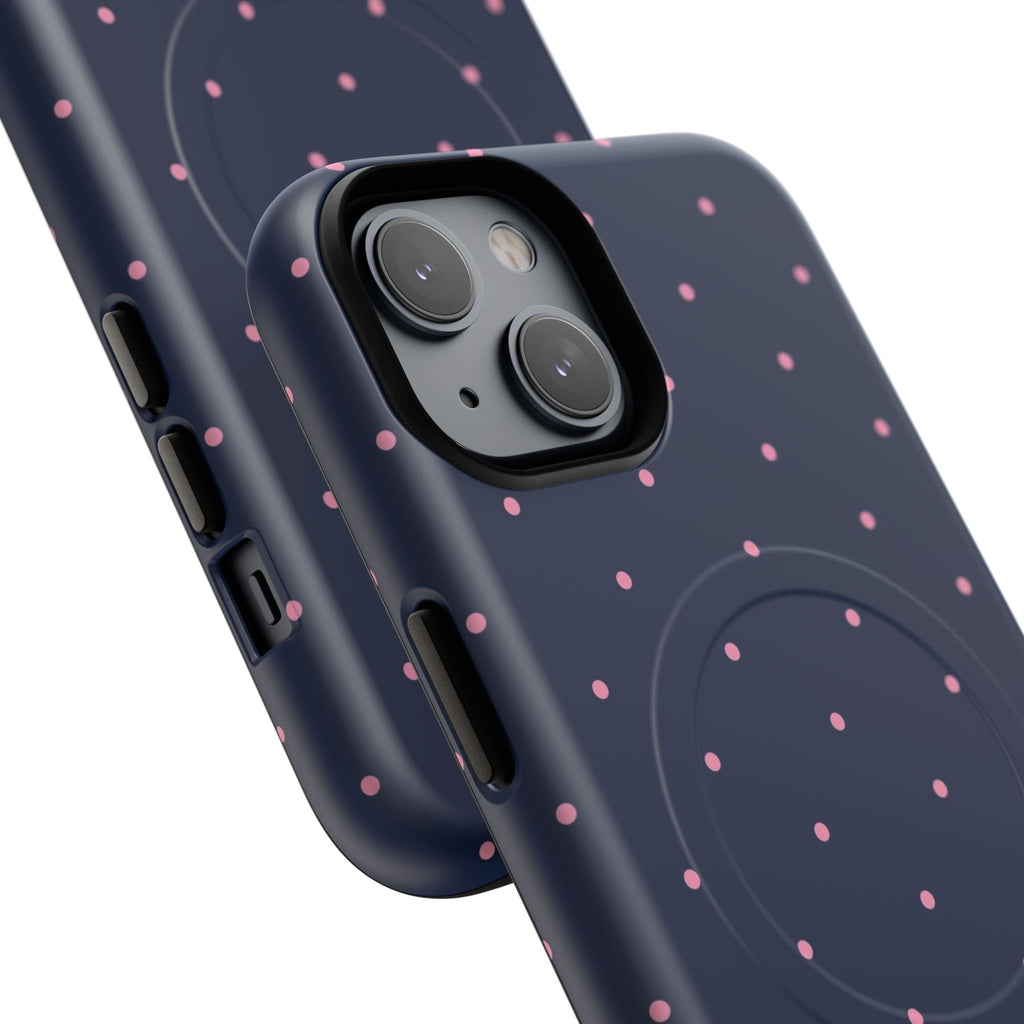 Dot Crush Navy | Magnetic iPhone Case
