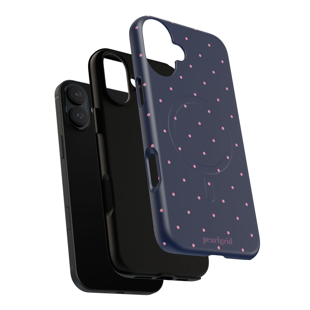 Dot Crush Navy | Magnetic iPhone Case