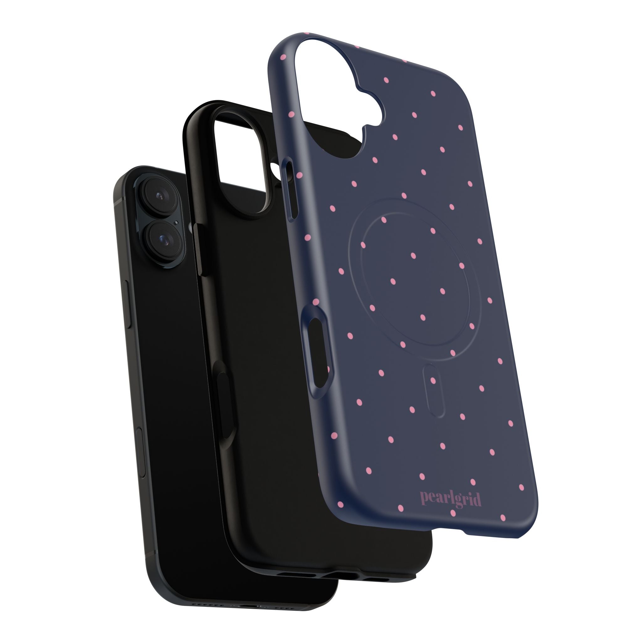 Dot Crush Navy | Magnetic iPhone Case