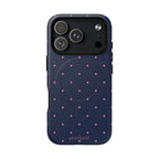 Dot Crush Navy | Magnetic iPhone Case