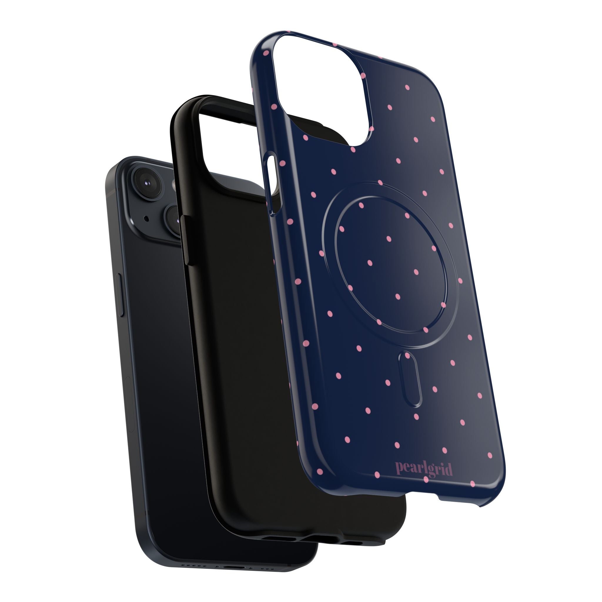 Dot Crush Navy | Magnetic iPhone Case